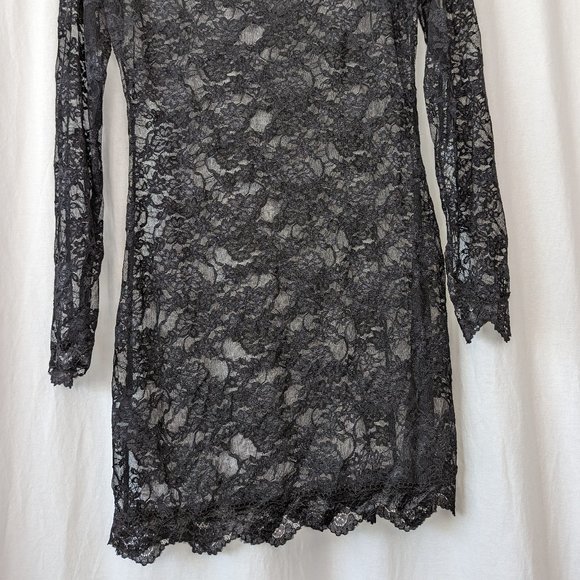 LINGERLOVE Black Baby Doll Lace Chemise Size Medium - Picture 11 of 11